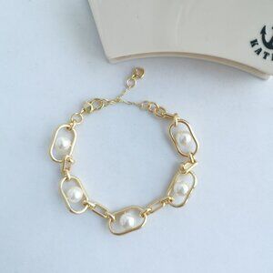 Kate Spade Glamorous Strands Gold Pearl Bracelet